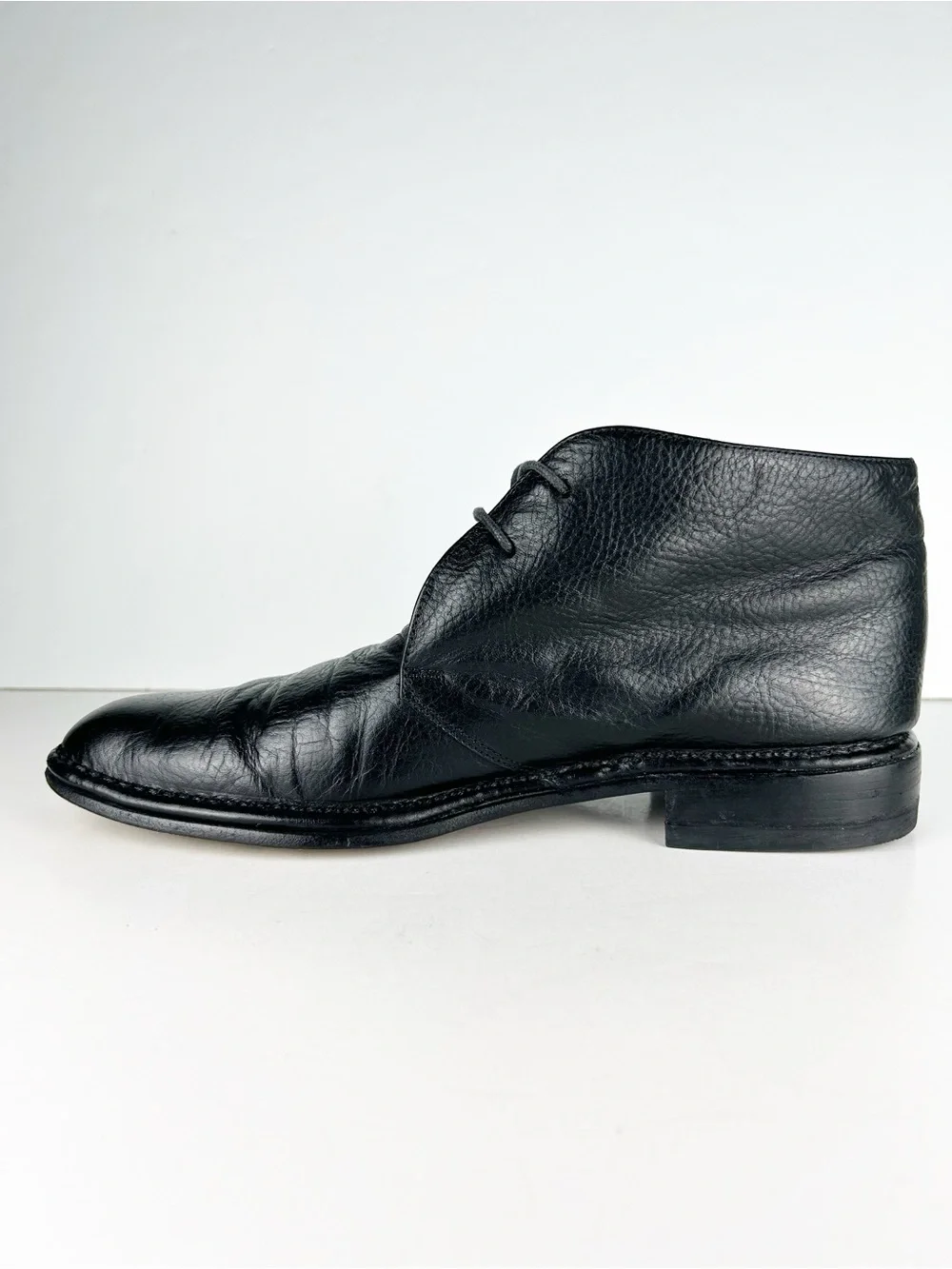 John Varvatos Portland Black Leather Chukka Ankle Boots